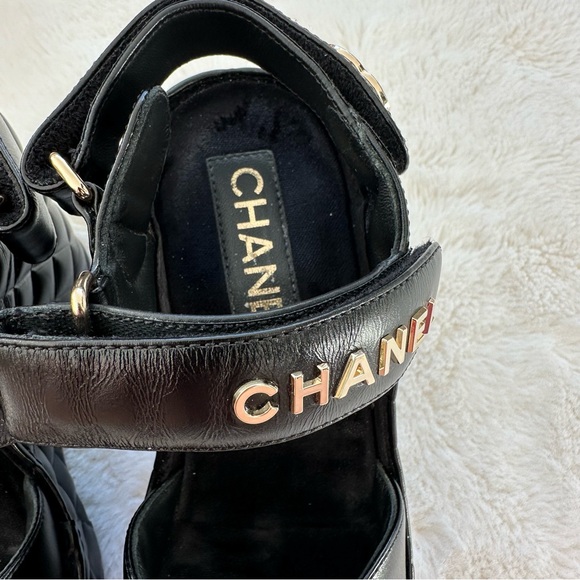 CHANEL women platform sandals size 35 EU Authentic Retail 2200$ - Picture 5 of 13